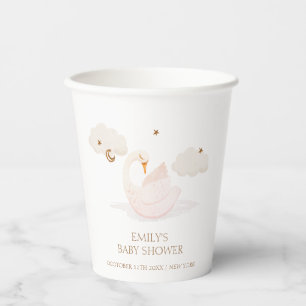 Gobelets En Papier Baby shower d'étoile moon simple Princess Swan