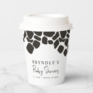 Gobelets En Papier BABY SHOWER d'impression de vache moderne BRYNDLE