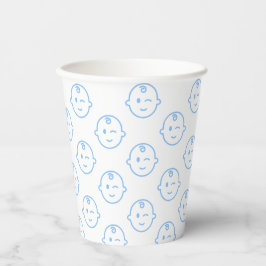 Gobelets En Papier Baby shower du garçon bleu mou