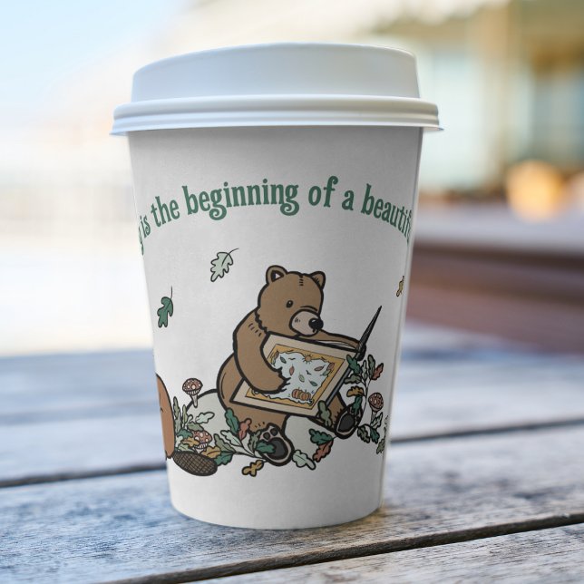 Gobelets En Papier Baby shower du livre de récits de Woodland (Woodland Storybook Baby Shower Paper Cups)