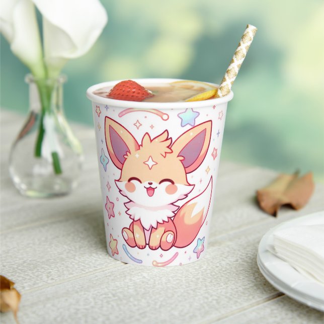 Gobelets En Papier Baby shower Enchanted Forest Fox (Insitu)
