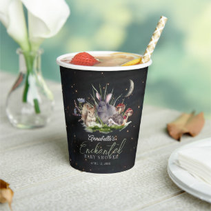 Gobelets En Papier Baby shower Enchanted Forest Woodland Animaux