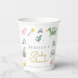 Gobelets En Papier Baby shower Fairytale Cute Dragon