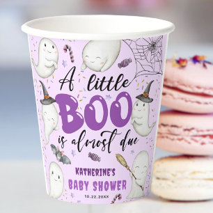 Gobelets En Papier Baby Shower Halloween Bébé Fille Petit Hibou