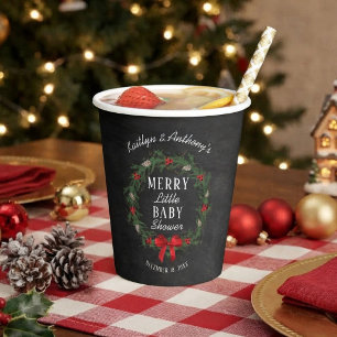 Gobelets En Papier Baby Shower Joyeux Petit Noël