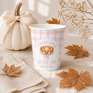 Gobelets En Papier Baby Shower Little Cutie Pie