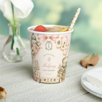 Gobelets En Papier Baby-shower Mahjong