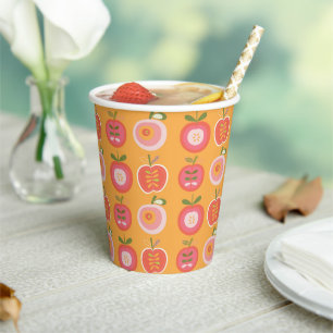 Gobelets En Papier Baby shower Motif Whimsical Cute Apple