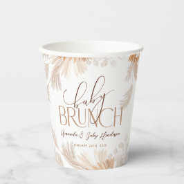 Gobelets En Papier Baby shower Neutral Pampas Baby Brunch