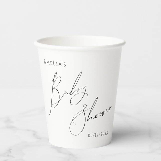 Gobelets En Papier Baby shower neutre Whimsical (Recto)