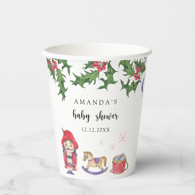 Gobelets En Papier Baby shower Nutcracker (Recto)