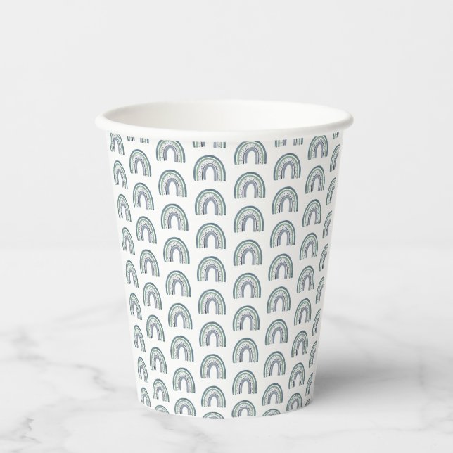 Gobelets En Papier Baby shower Rainbow Boy (Recto)