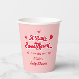 Gobelets En Papier Baby shower Saint-Valentin Red Pink