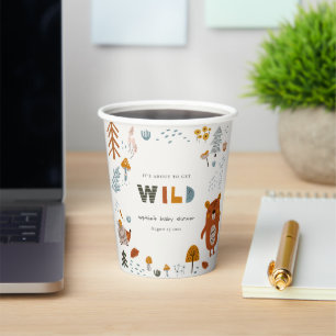 Gobelets En Papier Baby shower Scandi Wild Tropical Woodland Animaux