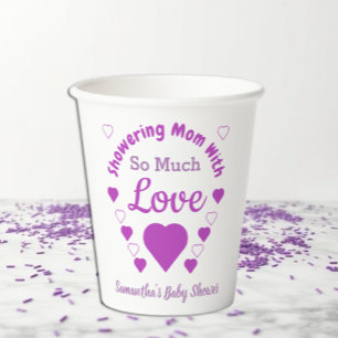 Gobelets En Papier Baby Shower Tellement d'Amour