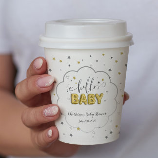 Gobelets En Papier Baby shower Twins Neutre Genre Twins Stars