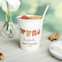 Gobelets En Papier Baby shower Vêtements pour bébés