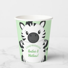 Gobelets En Papier Baby shower Zebra