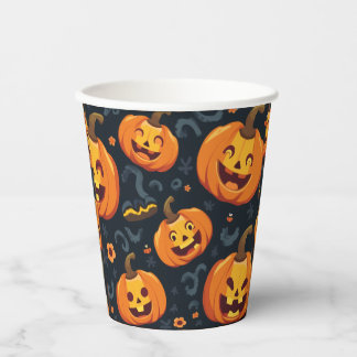 Gobelets En Papier baiser de jack o'lantern