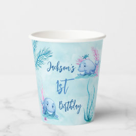 Gobelets En Papier Baleine de bon temps