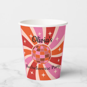 Gobelets En Papier Balle de disco rétro personnalisée pour enterremen