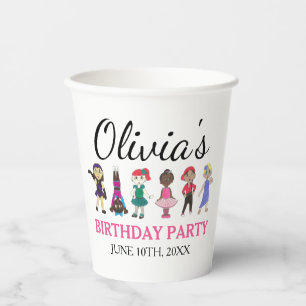 Gobelets En Papier Ballet Tap Jazz Acro Lyrique Danseur Anniversaire