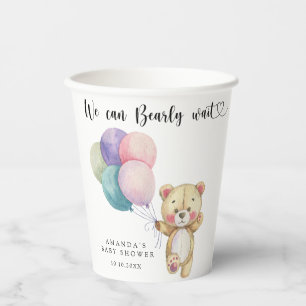 Gobelets En Papier Ballons d'ours en peluche - on peut attendre