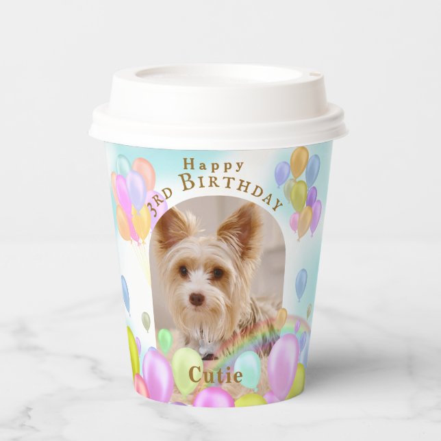 Gobelets En Papier Balloon Animal Chien (Recto)