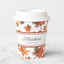 Bandes de cacao et feuilles d'automne dorées perso