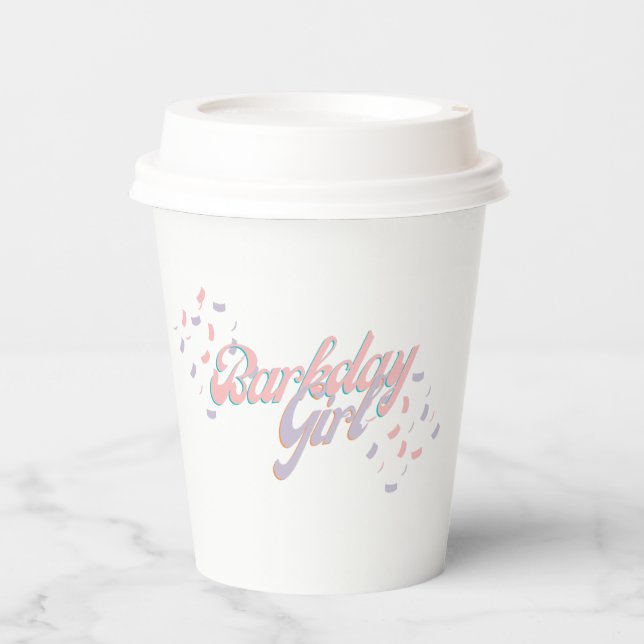 Gobelets En Papier Barkday Girl tasse de papier (Recto)