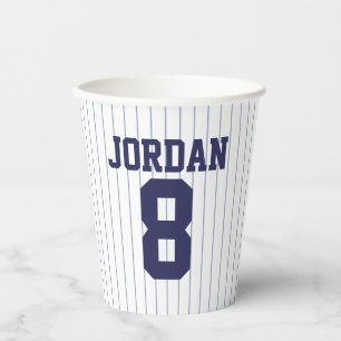 Gobelets En Papier Baseball Jersey - Sports Thème Anniversaire