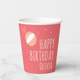 Gobelets En Papier Basket-ball Anniversaire Fête Personnalisée