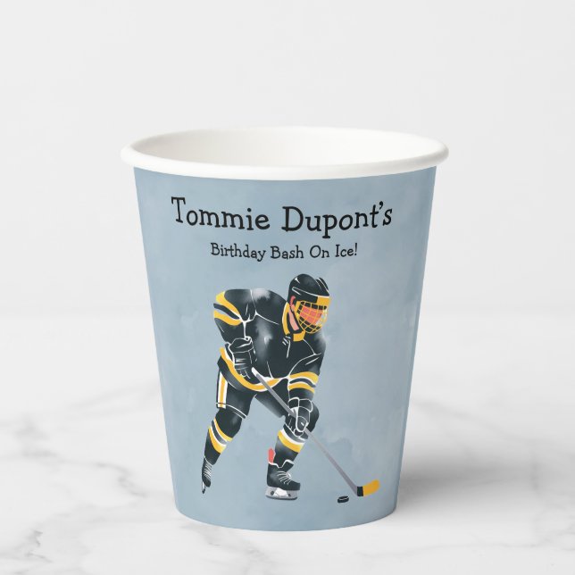 Gobelets En Papier Bassin Anniversaire Sur Glace (Recto)