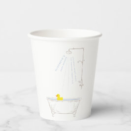 Gobelets En Papier Bathtub Rubber Duck Baby Shower Gender Neutral
