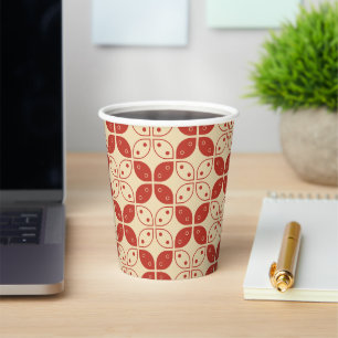 Gobelets En Papier Batik Kawung, Motif indonésien, javanais, ethnique