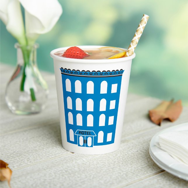 Gobelets En Papier Bâtiment Blue (Créateur téléchargé)