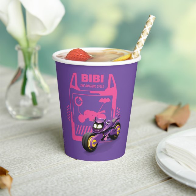 Gobelets En Papier Batwheel™ Bibi - Le cycle Batgirl (Insitu)