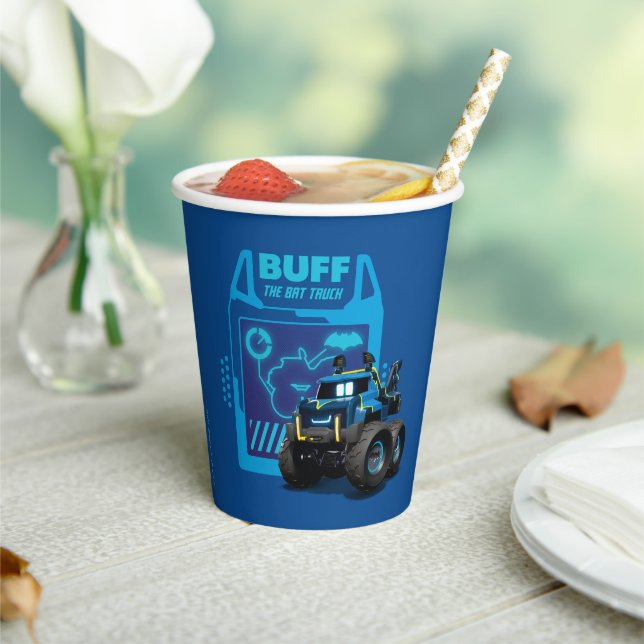 Gobelets En Papier Batwheel™ Buff - Le Camion Bat (Insitu)