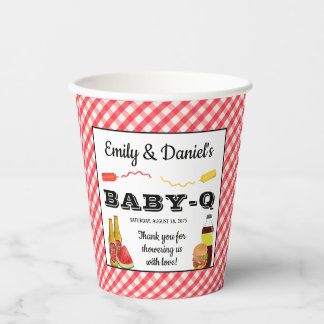 Gobelets En Papier BBQ Baby showers de tasses de papier