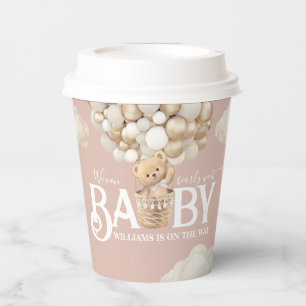 Gobelets En Papier Bear Balloons Bearly Wait Baby Girl Douche
