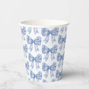 Gobelets En Papier Bébé Ruban Bleu ou Baby Shower, Fête d'anniversair