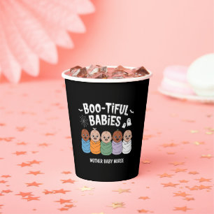 Gobelets En Papier Bébés nourrissants Mère Bébé Infirmière Halloween
