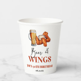 Gobelets En Papier Beer and Wings Birthday Party