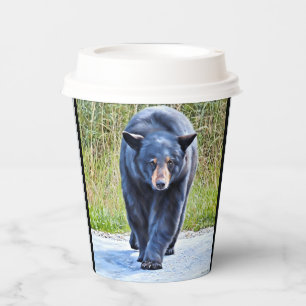 Gobelets En Papier Belle Ours Noir - Coupe Papier