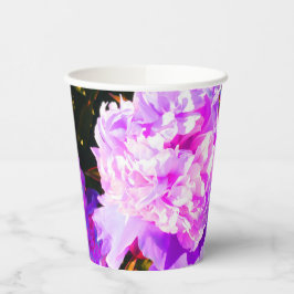 Gobelets En Papier Belle Peonies roses rond
