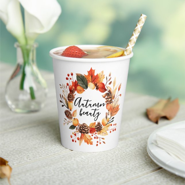 Gobelets En Papier Belle tasse à café d'automne (Insitu)
