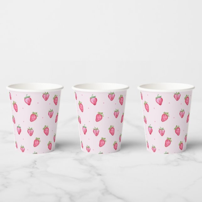 Gobelets En Papier Berry fraise Baby shower sucré (Multi)