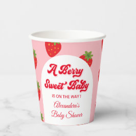 Gobelets En Papier Berry fraise Baby shower sucré