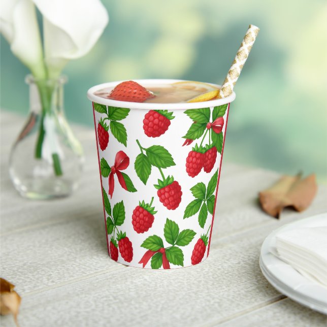 Gobelets En Papier Berry Sweet Raspberry fête d'anniversaire - (Insitu)