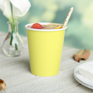 Gobelets En Papier Beurre jaune